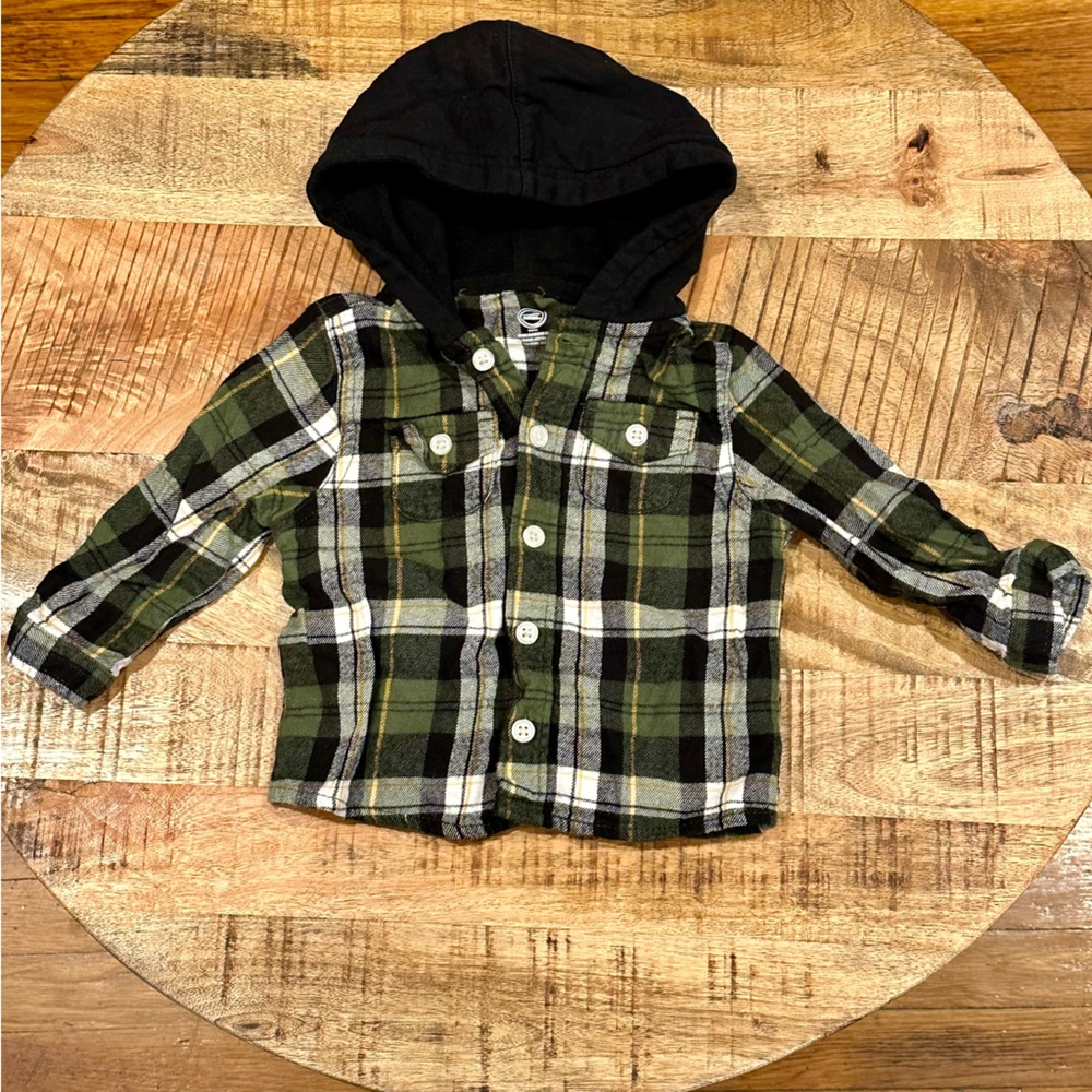 18 Month Flannel Hoodie